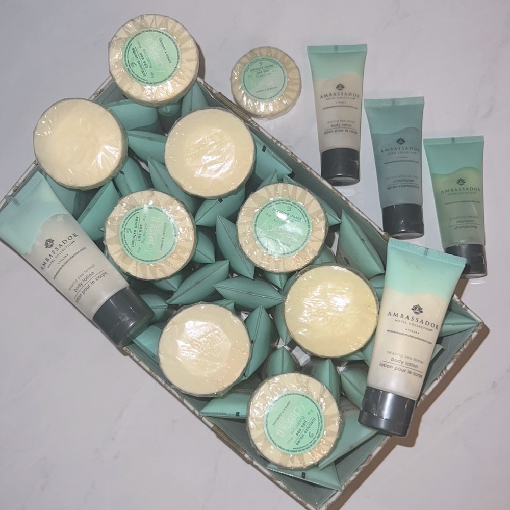Spa guest bathroom toiletries lotions 🧴 60 variety pc w/ box - Picture 10 of 16